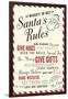 Santa's Rules Typography-Lantern Press-Framed Art Print