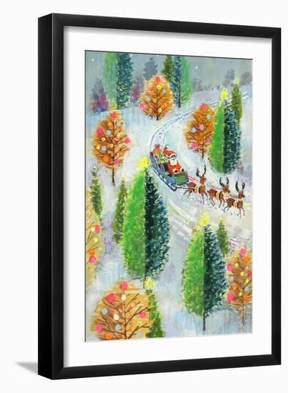 Santa's Sleigh-Stanley Cooke-Framed Giclee Print