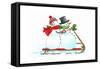 Santa’s Snowmen-Wendy Edelson-Framed Stretched Canvas