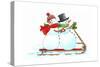 Santa’s Snowmen-Wendy Edelson-Stretched Canvas