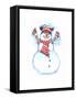 Santa’s Snowmen-Wendy Edelson-Framed Stretched Canvas