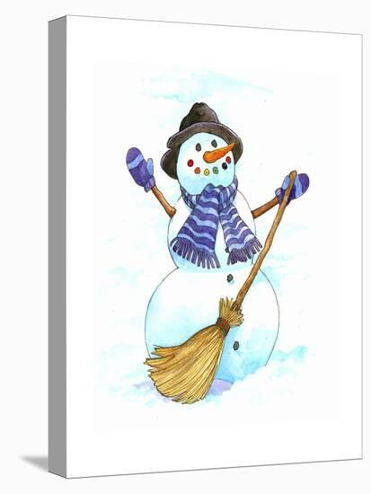 Santa’s Snowmen-Wendy Edelson-Stretched Canvas