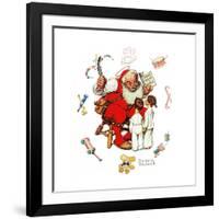 Santa’s Visitors-Norman Rockwell-Framed Giclee Print