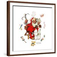 Santa’s Visitors-Norman Rockwell-Framed Giclee Print
