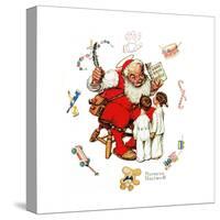 Santa’s Visitors-Norman Rockwell-Stretched Canvas