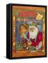 Santa's Workshop - Gone Fishing-Sher Sester-Framed Stretched Canvas