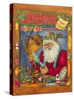 Santa's Workshop - Gone Fishing-Sher Sester-Stretched Canvas