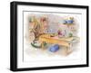 Santa's Workshop Scene-Lanie Loreth-Framed Art Print