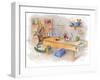 Santa's Workshop Scene-Lanie Loreth-Framed Art Print