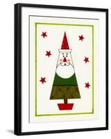 Santa Shaped Christmas Tree-Beverly Johnston-Framed Giclee Print