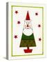 Santa Shaped Christmas Tree-Beverly Johnston-Stretched Canvas