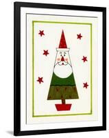 Santa Shaped Christmas Tree-Beverly Johnston-Framed Giclee Print