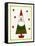 Santa Shaped Christmas Tree-Beverly Johnston-Framed Stretched Canvas