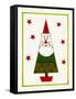 Santa Shaped Christmas Tree-Beverly Johnston-Framed Stretched Canvas
