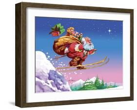 Santa Ski-Nate Owens-Framed Giclee Print