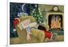 Santa Sleeping by the Fire, 1995-David Cooke-Framed Giclee Print