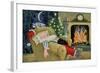 Santa Sleeping by the Fire, 1995-David Cooke-Framed Giclee Print