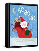 Santa Sleigh-Teresa Woo-Framed Stretched Canvas