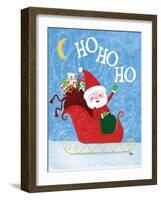 Santa Sleigh-Teresa Woo-Framed Art Print