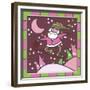 Santa Snowboard 1-Denny Driver-Framed Giclee Print