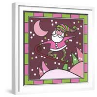 Santa Snowboard 1-Denny Driver-Framed Giclee Print