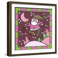 Santa Snowboard 1-Denny Driver-Framed Giclee Print