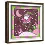 Santa Snowboard 1-Denny Driver-Framed Giclee Print