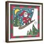 Santa Snowboard 2-Denny Driver-Framed Giclee Print