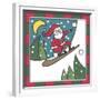 Santa Snowboard 2-Denny Driver-Framed Giclee Print