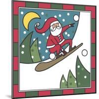 Santa Snowboard 2-Denny Driver-Mounted Giclee Print