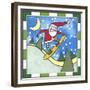 Santa Snowboard 3-Denny Driver-Framed Giclee Print