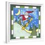 Santa Snowboard 3-Denny Driver-Framed Giclee Print