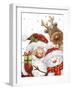 Santa Snowman and Reindeer-MAKIKO-Framed Giclee Print