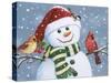 Santa Snowman-William Vanderdasson-Stretched Canvas