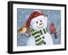 Santa Snowman-William Vanderdasson-Framed Giclee Print