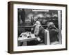 Santa Taking a "Coffee Break" During NYC Christmas Season-Leonard Mccombe-Framed Photographic Print