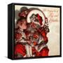 Santa Toys and Goodies-null-Framed Stretched Canvas