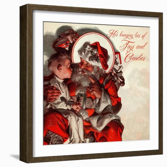 Santa Toys and Goodies-null-Framed Giclee Print