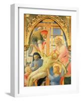 Santa Trinita Altarpiece, Detail of the Dead Christ Being Lowered from the Cross, C.1434-Fra Angelico-Framed Giclee Print