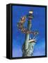Santa Visits Lady Liberty-Ben Otero-Framed Stretched Canvas