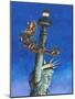 Santa Visits Lady Liberty-Ben Otero-Mounted Giclee Print