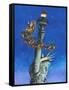 Santa Visits Lady Liberty-Ben Otero-Framed Stretched Canvas