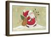 Santa with a Sack of Toys and a Holly Branch-Beverly Johnston-Framed Giclee Print