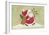 Santa with a Sack of Toys and a Holly Branch-Beverly Johnston-Framed Giclee Print