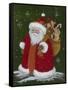 Santa with a Sack of Toys-Beverly Johnston-Framed Stretched Canvas