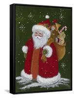 Santa with a Sack of Toys-Beverly Johnston-Framed Stretched Canvas