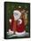 Santa with a Sack of Toys-Beverly Johnston-Framed Stretched Canvas