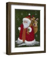 Santa with a Sack of Toys-Beverly Johnston-Framed Giclee Print