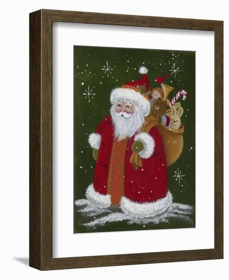 Santa with a Sack of Toys-Beverly Johnston-Framed Giclee Print