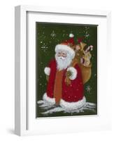 Santa with a Sack of Toys-Beverly Johnston-Framed Giclee Print